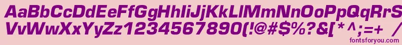 EuropecBolditalic-Schriftart – Violette Schriften auf rosa Hintergrund