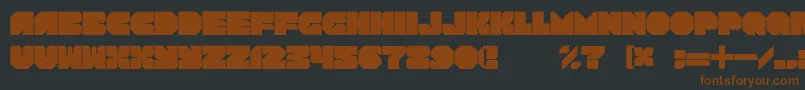 RotorblockChamfer Font – Brown Fonts on Black Background