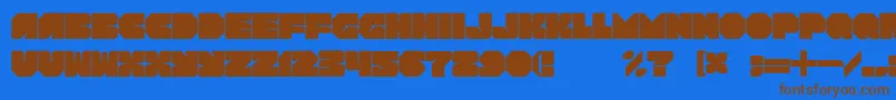 Police RotorblockChamfer – polices brunes sur fond bleu