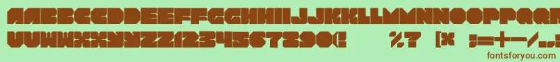 RotorblockChamfer Font – Brown Fonts on Green Background