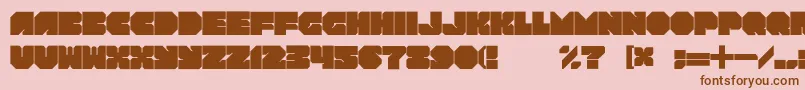 fuente RotorblockChamfer – Fuentes Marrones Sobre Fondo Rosa