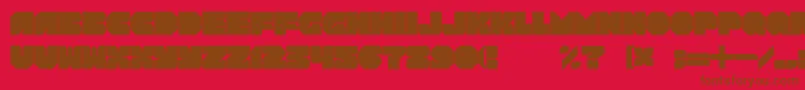 Weitere Informationen zur RotorblockChamfer-Schriftart RotorblockChamfer-Schriftart – Braune Schriften auf rotem Hintergrund