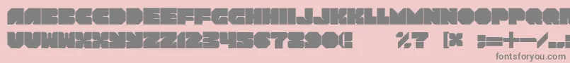 RotorblockChamfer Font – Gray Fonts on Pink Background