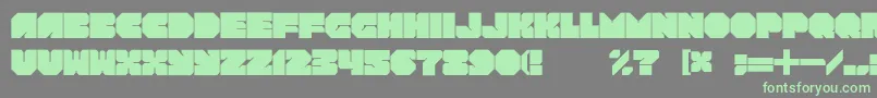 RotorblockChamfer-Schriftart – Grüne Schriften auf grauem Hintergrund