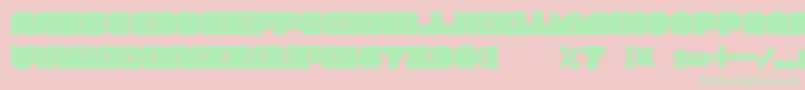 RotorblockChamfer Font – Green Fonts on Pink Background