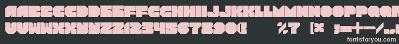 RotorblockChamfer-Schriftart – Rosa Schriften auf schwarzem Hintergrund
