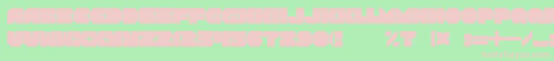 RotorblockChamfer Font – Pink Fonts on Green Background