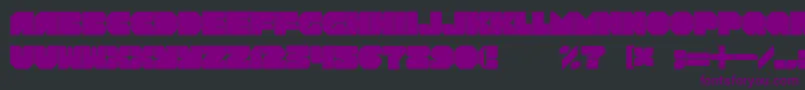 Czcionka RotorblockChamfer – fioletowe czcionki na czarnym tle