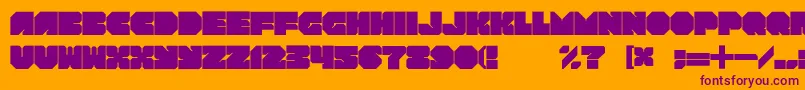 Шрифт RotorblockChamfer – фиолетовые шрифты на оранжевом фоне