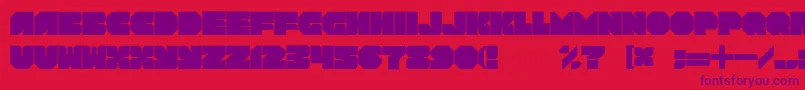 RotorblockChamfer Font – Purple Fonts on Red Background