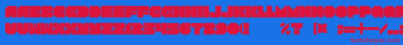 fuente RotorblockChamfer – Fuentes Rojas Sobre Fondo Azul