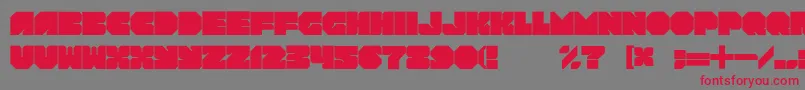 RotorblockChamfer Font – Red Fonts on Gray Background