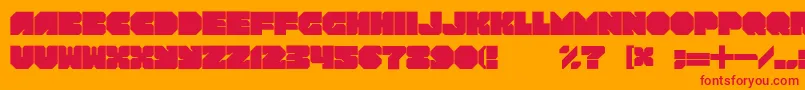 RotorblockChamfer Font – Red Fonts on Orange Background