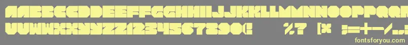 RotorblockChamfer Font – Yellow Fonts on Gray Background