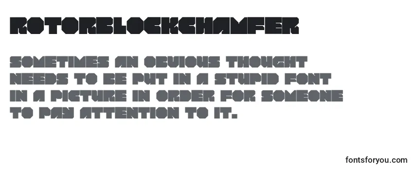 Przegląd czcionki RotorblockChamfer