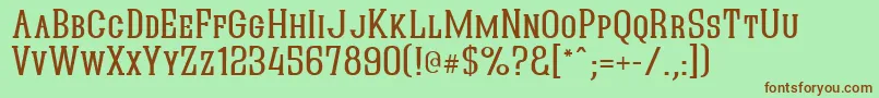 Quasik Font – Brown Fonts on Green Background