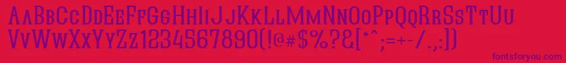 Quasik Font – Purple Fonts on Red Background