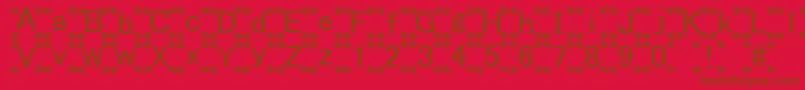 HanaFont Font – Brown Fonts on Red Background