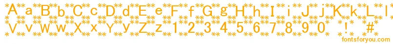 More about HanaFont Font HanaFont Font – Orange Fonts on White Background