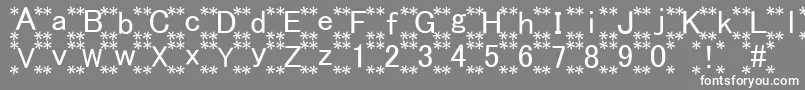 HanaFont Font – White Fonts on Gray Background