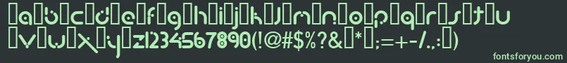 Buzpark-fontti – vihreät fontit mustalla taustalla