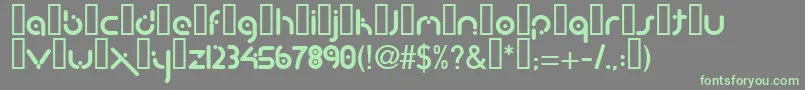 Buzpark-fontti – vihreät fontit harmaalla taustalla