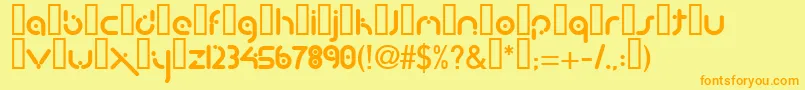 Buzpark Font – Orange Fonts on Yellow Background