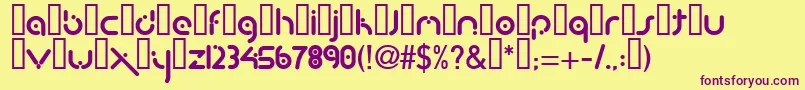 Buzpark Font – Purple Fonts on Yellow Background