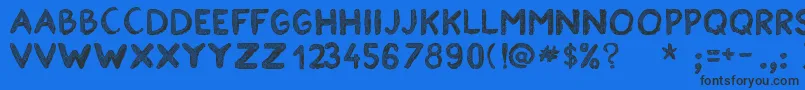 EstancofidaTfb Font – Black Fonts on Blue Background