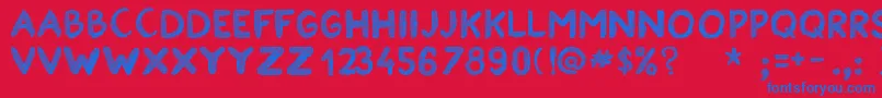 EstancofidaTfb Font – Blue Fonts on Red Background