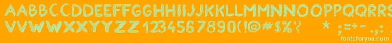 EstancofidaTfb Font – Green Fonts on Orange Background