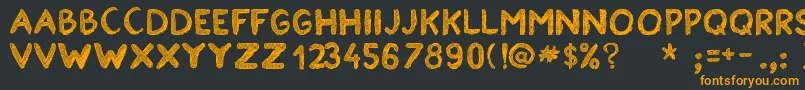 Шрифт EstancofidaTfb – оранжевые шрифты на чёрном фоне