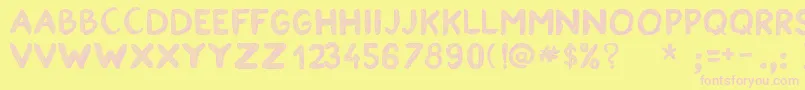 EstancofidaTfb Font – Pink Fonts on Yellow Background