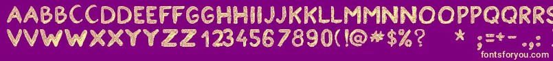 EstancofidaTfb Font – Yellow Fonts on Purple Background