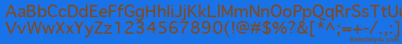 GenevaRegular Font – Brown Fonts on Blue Background