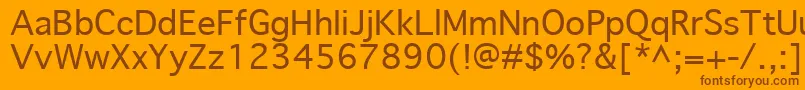 GenevaRegular Font – Brown Fonts on Orange Background