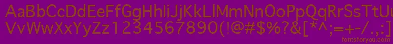 GenevaRegular Font – Brown Fonts on Purple Background