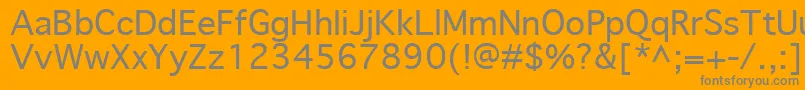 GenevaRegular Font – Gray Fonts on Orange Background