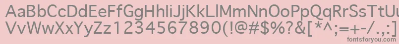 GenevaRegular-Schriftart – Graue Schriften auf rosa Hintergrund