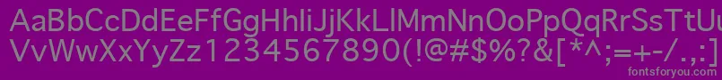 GenevaRegular-Schriftart – Graue Schriften auf violettem Hintergrund