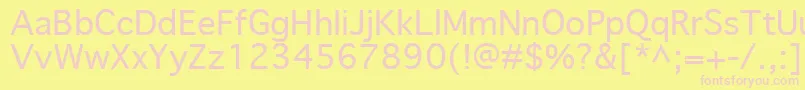 GenevaRegular Font – Pink Fonts on Yellow Background