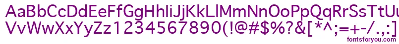 GenevaRegular-Schriftart – Violette Schriften auf weißem Hintergrund