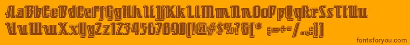 Little Deuce Coupe Nf Font – Brown Fonts on Orange Background