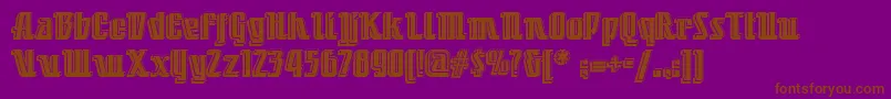 Little Deuce Coupe Nf Font – Brown Fonts on Purple Background