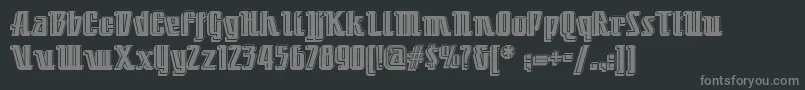Little Deuce Coupe Nf Font – Gray Fonts on Black Background