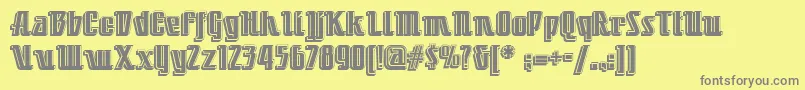 Little Deuce Coupe Nf Font – Gray Fonts on Yellow Background