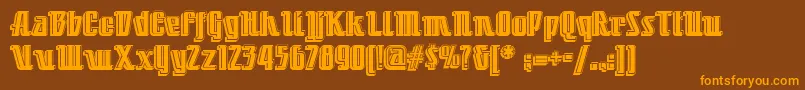 Little Deuce Coupe Nf Font – Orange Fonts on Brown Background