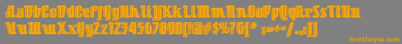 Little Deuce Coupe Nf Font – Orange Fonts on Gray Background