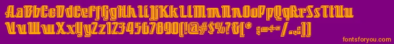 Little Deuce Coupe Nf Font – Orange Fonts on Purple Background