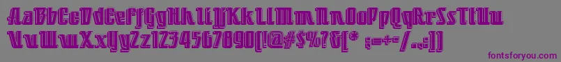 Little Deuce Coupe Nf Font – Purple Fonts on Gray Background